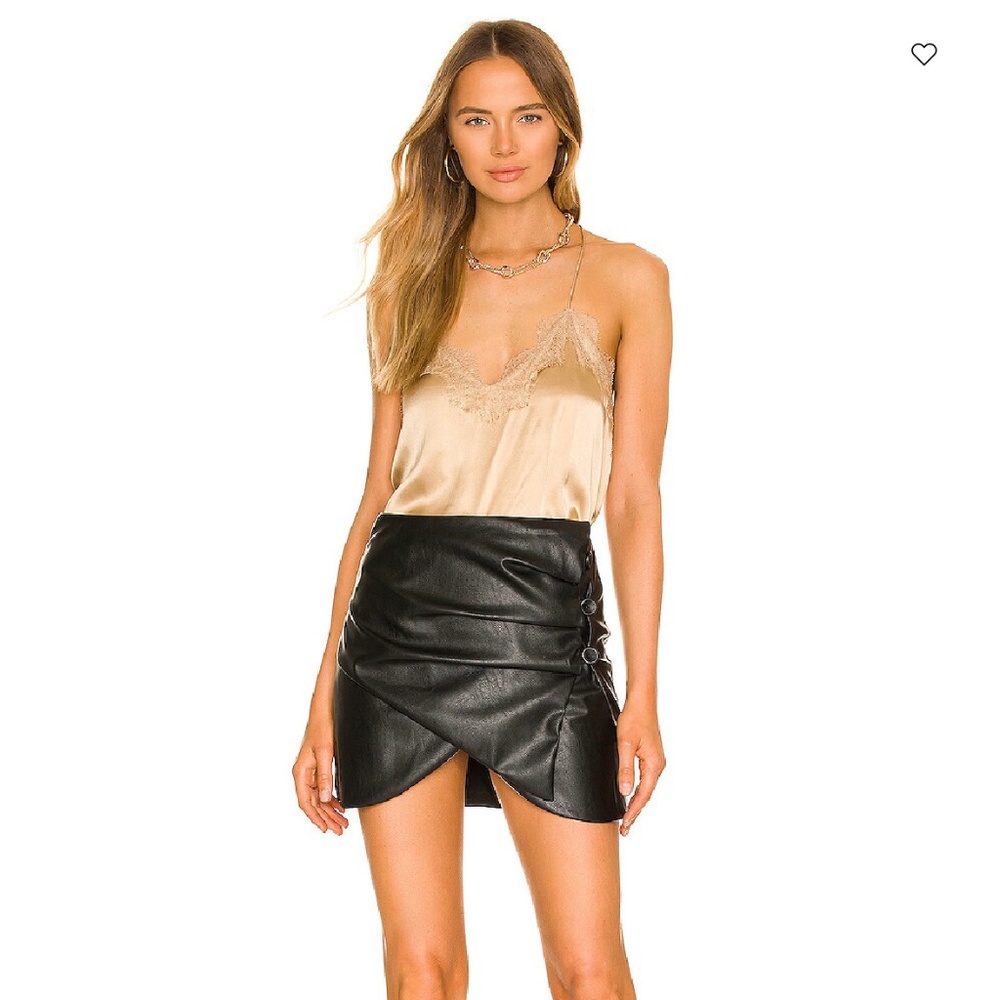 NONchalant Label Revolve Kristen Leather Mini Skirt